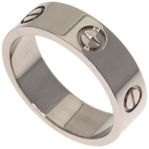 CARTIER 18k Silver Love Ring #57